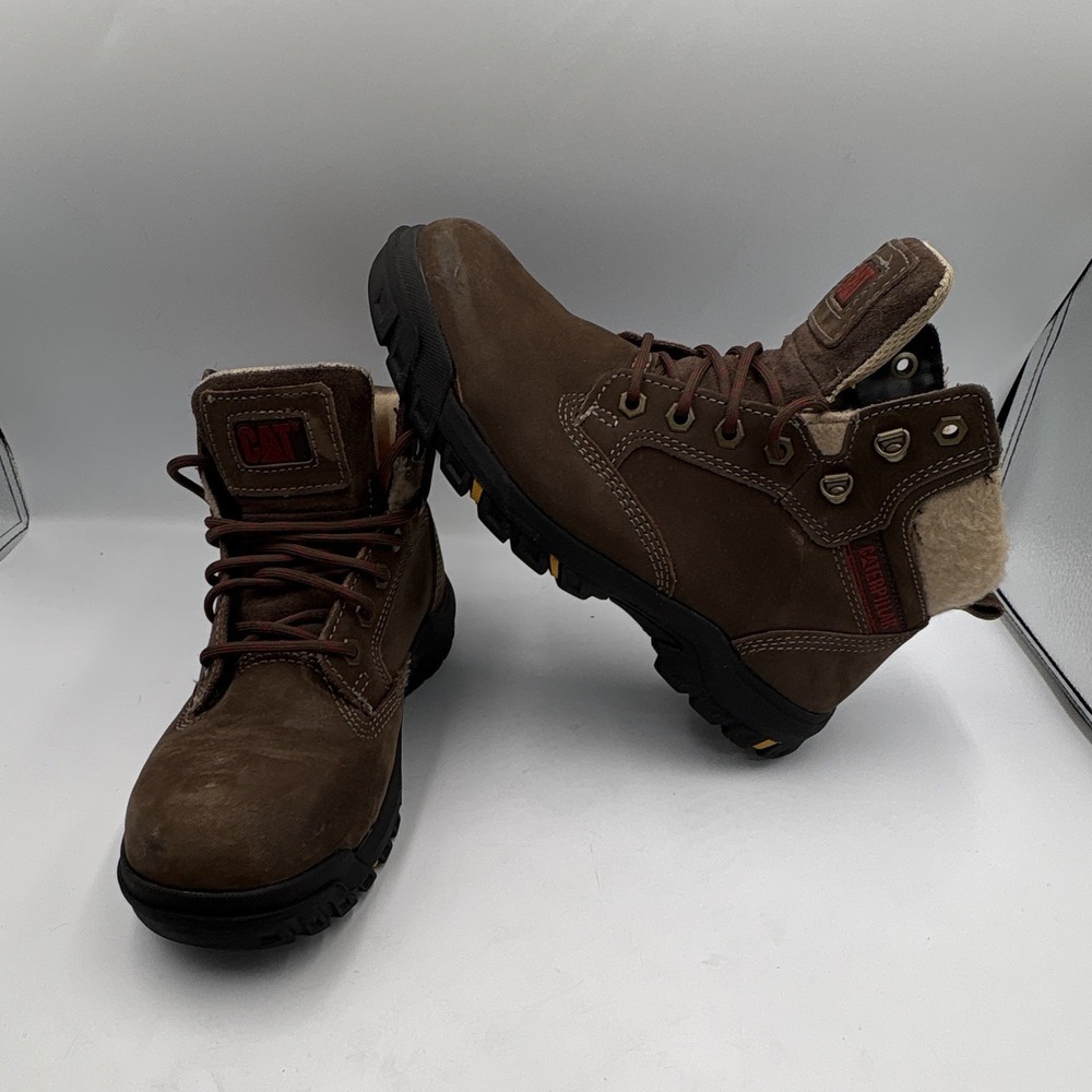 Caterpillar Tess Sundance Brown Leather EH Work Boots, Women's 7.5 Wide - Picture 5 of 14